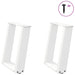 Salongbordben U-formet 2 stk hvit 28 x (42-43) cm stål vidaXL