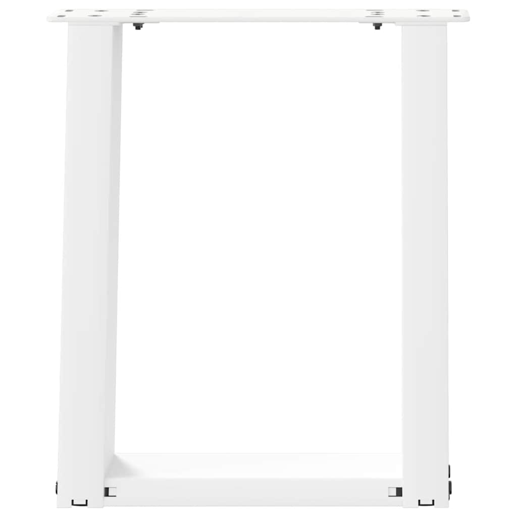 Salongbordben U-formet 2 stk hvit 28 x (42-43) cm stål vidaXL
