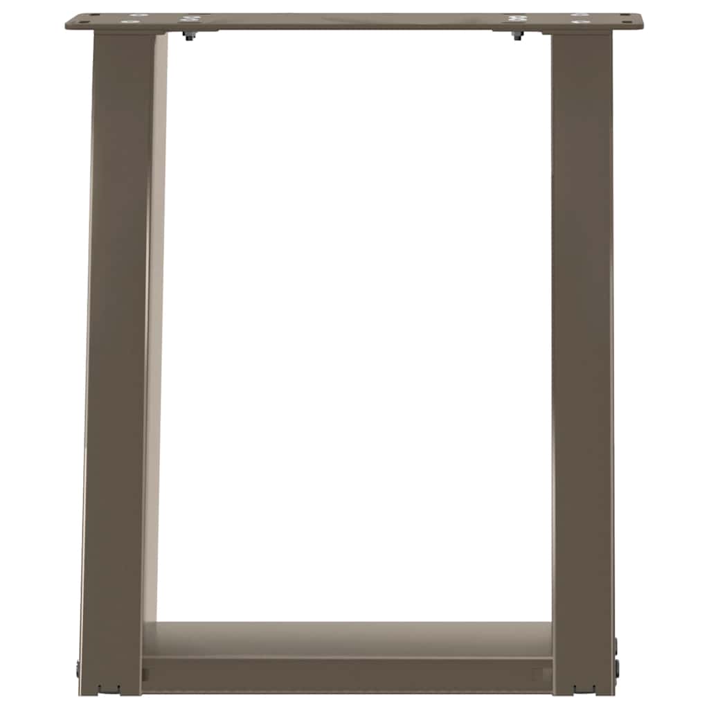 Salongbordben U-formet 2 stk naturstål 28 x (42-43) cm stål