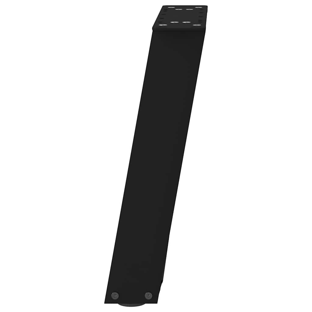 Salongbordben U-formet 2 stk svart 38 x (42-43) cm stål