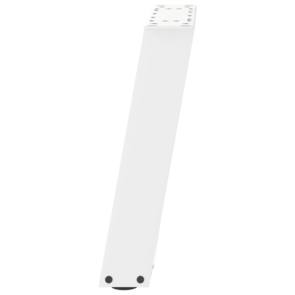Salongbordben U-formet 2 stk hvit 38 x (42-43) cm stål