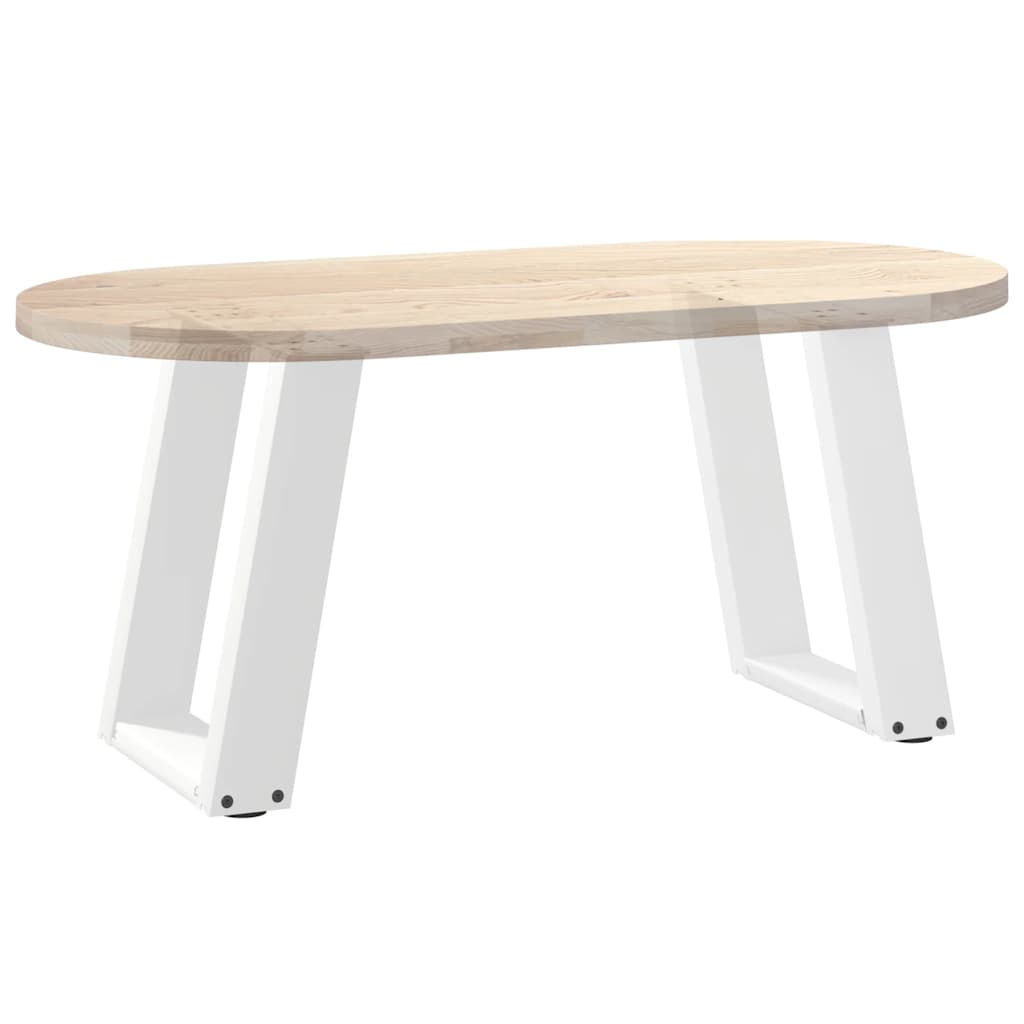 Salongbordben U-formet 2 stk hvit 38 x (42-43) cm stål