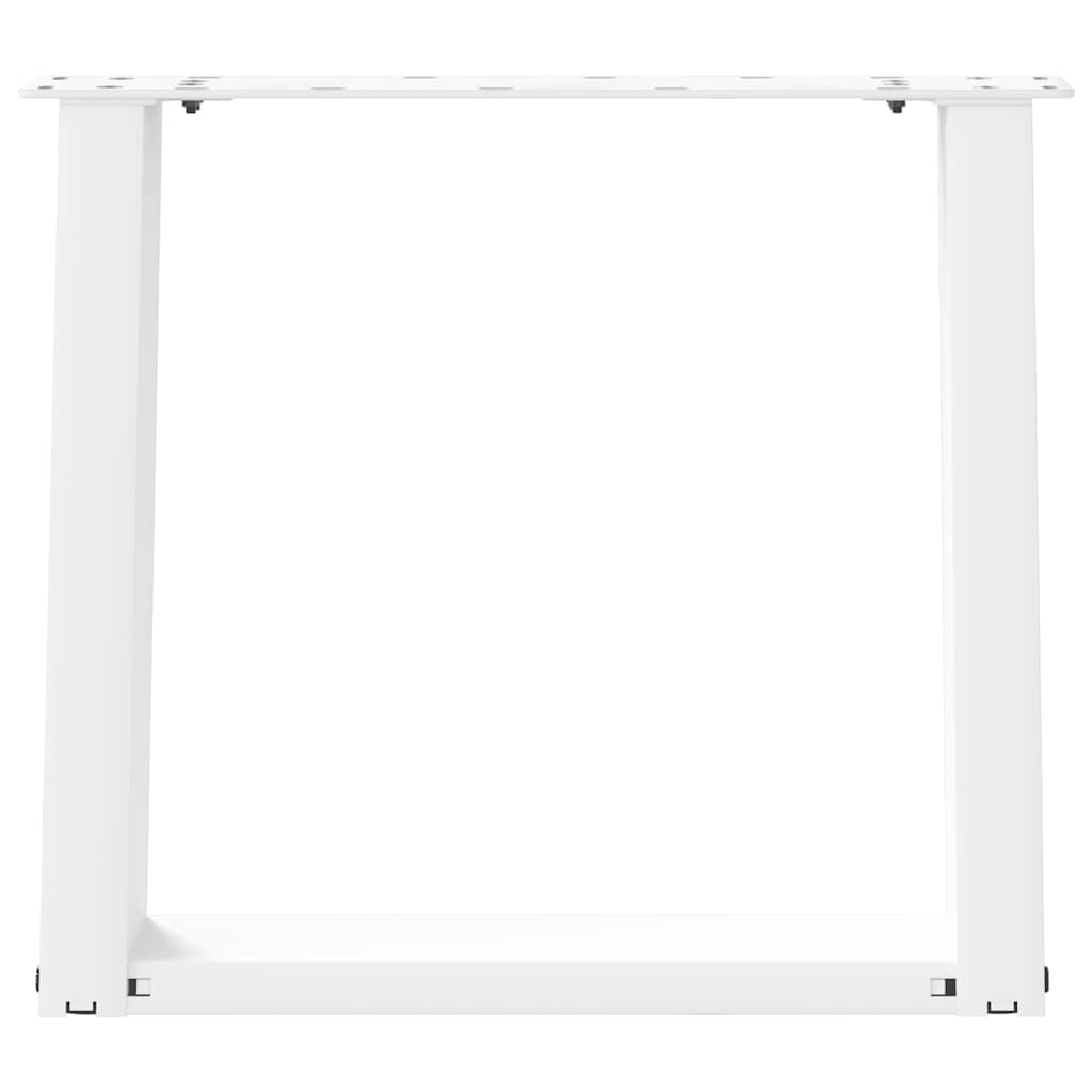 Salongbordben U-formet 2 stk hvit 50x(42-43) cm stål vidaXL