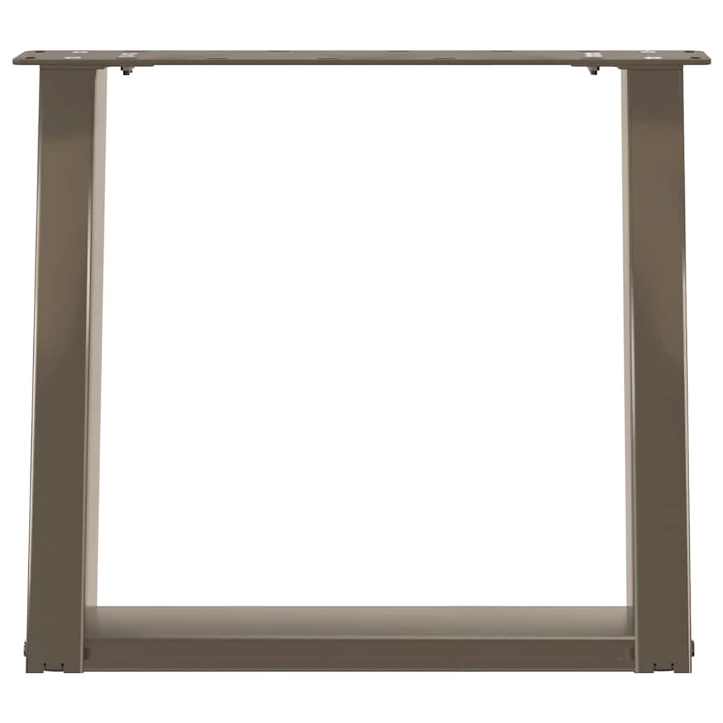 Salongbordben U-formet 2 stk naturstål 50x(42-43) cm stål