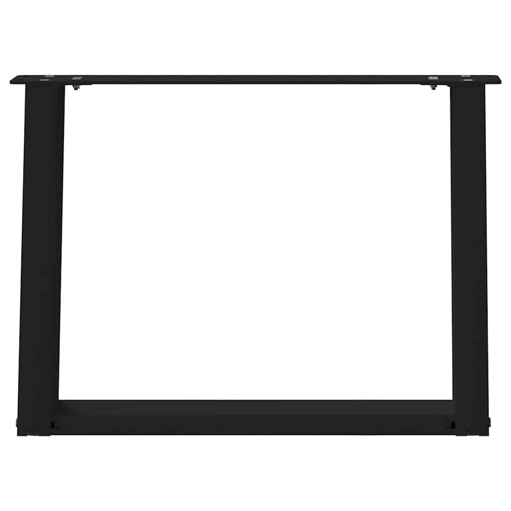 Salongbordben U-formet 2 stk svart 60 x (42-43) cm stål