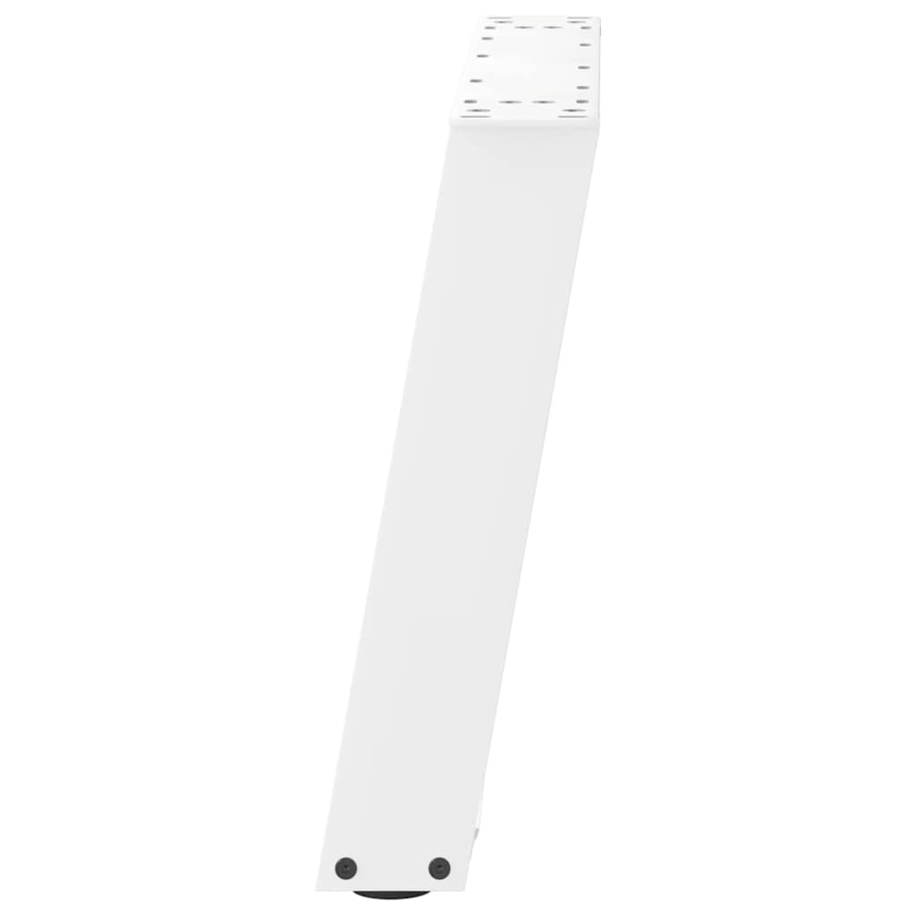 Salongbordben U-formet 2 stk hvit 60 x (42-43) cm stål