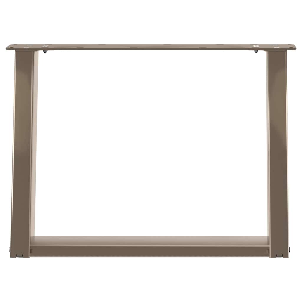 Salongbordben U-formet 2 stk naturstål 60 x (42-43) cm stål