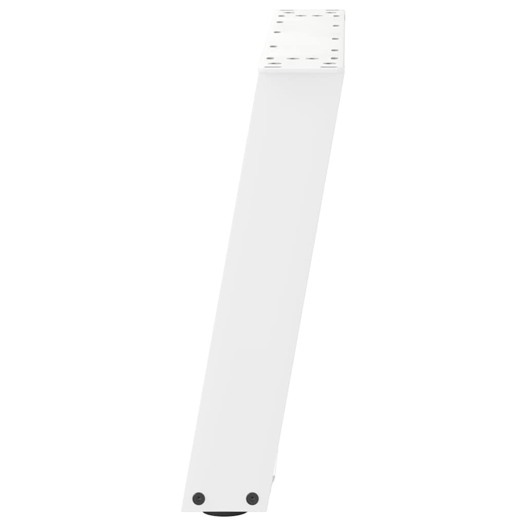 Salongbordben U-formet 2 stk hvit 70 x (42-43) cm stål