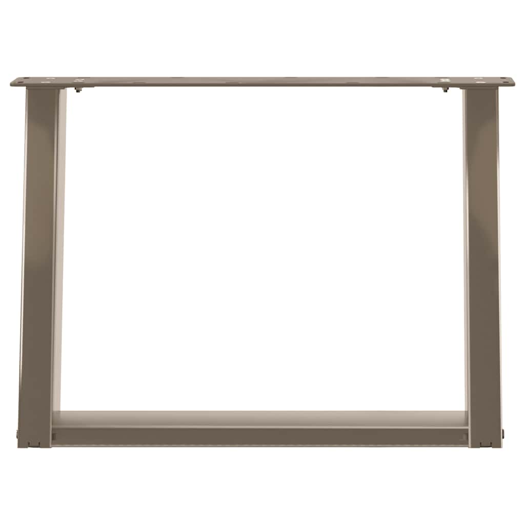 Salongbordben U-formet 2 stk naturstål 70 x (42-43) cm stål