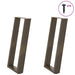 Konsollbordben U-formet 2 stk naturstål 28 x (72-73) cm stål