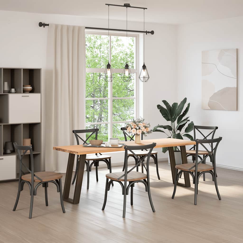Konsollbordben U-formet 2 stk naturstål 28 x (72-73) cm stål