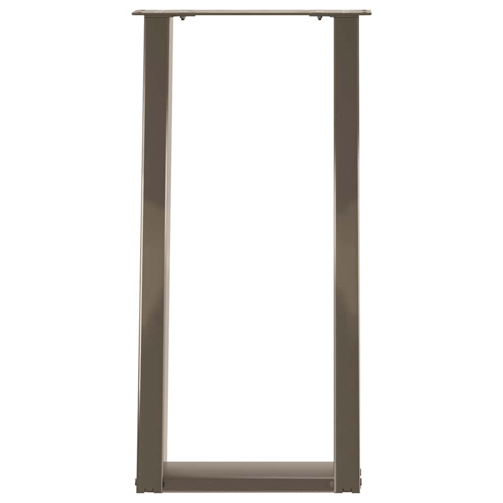 Konsollbordben U-formet 2 stk naturstål 28 x (72-73) cm stål