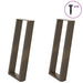 Konsollbordben U-formet 2 stk naturstål 38 x (72-73) cm stål