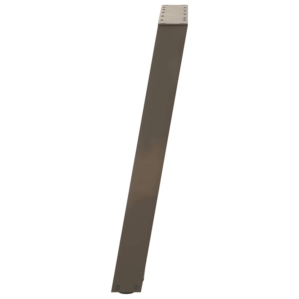 Spisebordben U-formet 2 stk naturstål 50x(72-73) cm stål