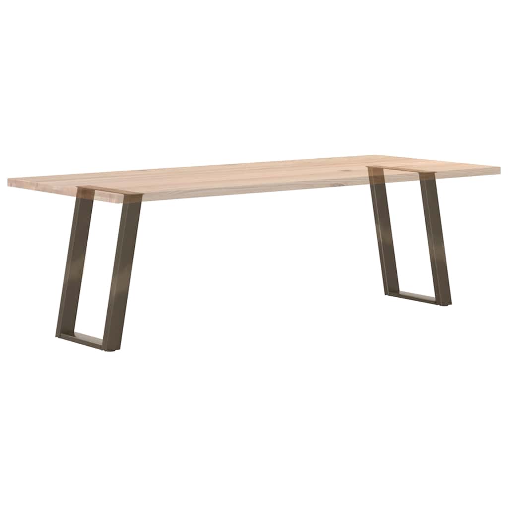 Spisebordben U-formet 2 stk naturstål 50x(72-73) cm stål