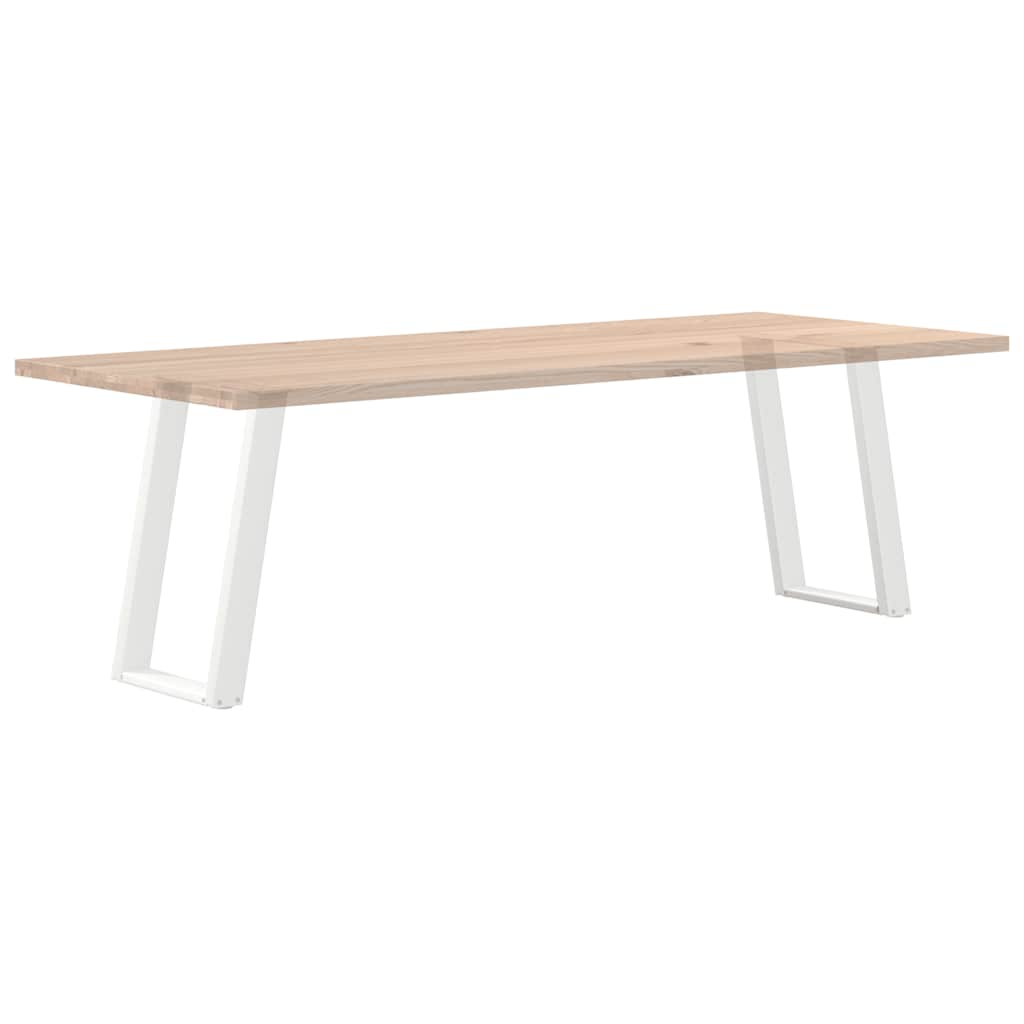 Spisebordben U-formet 2 stk hvit 60 x (72-73) cm stål