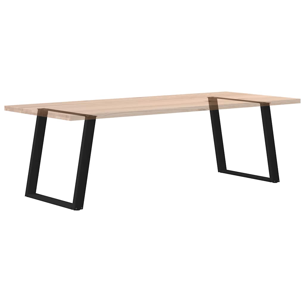 Spisebordben U-formet 2 stk svart 70 x (72-73) cm stål