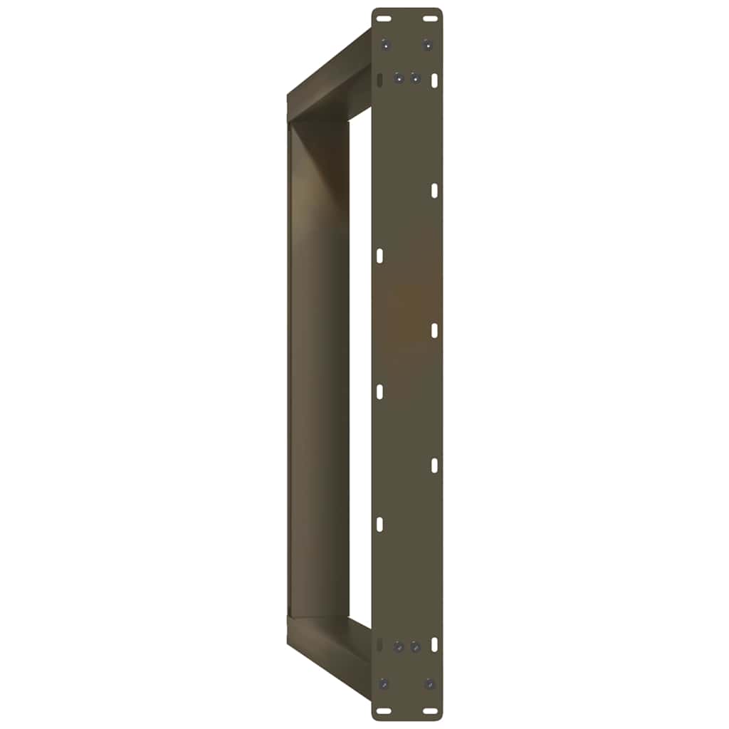 Spisebordben U-formet 2 stk naturstål 70 x (72-73) cm stål