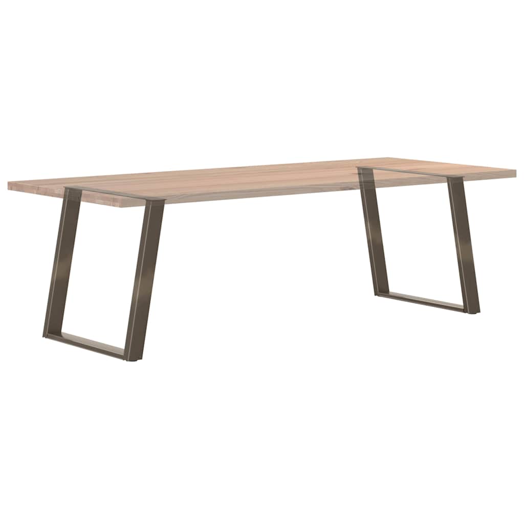 Spisebordben U-formet 2 stk naturstål 70 x (72-73) cm stål