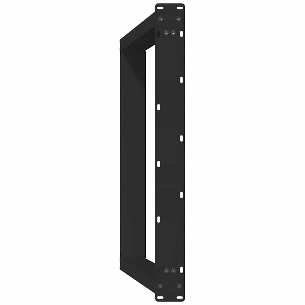 Spisebordben U-formet 2 stk svart 80x(72-73) cm stål
