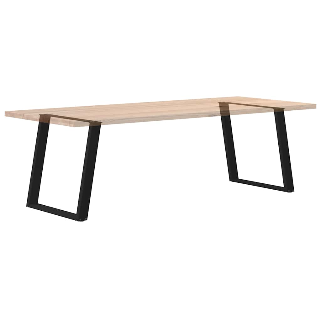 Spisebordben U-formet 2 stk svart 80x(72-73) cm stål