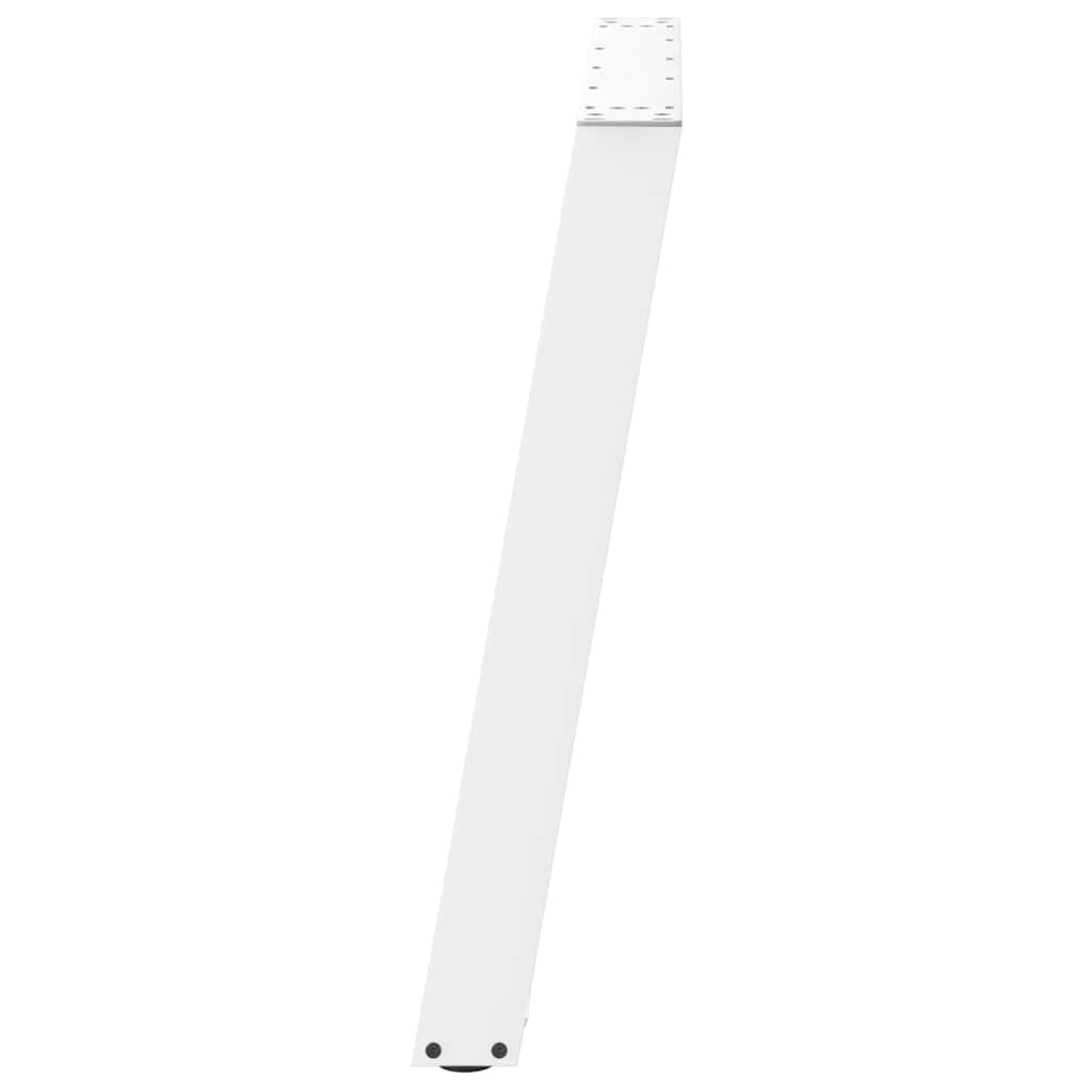 Spisebordben U-formet 2 stk hvit 80x(72-73) cm stål