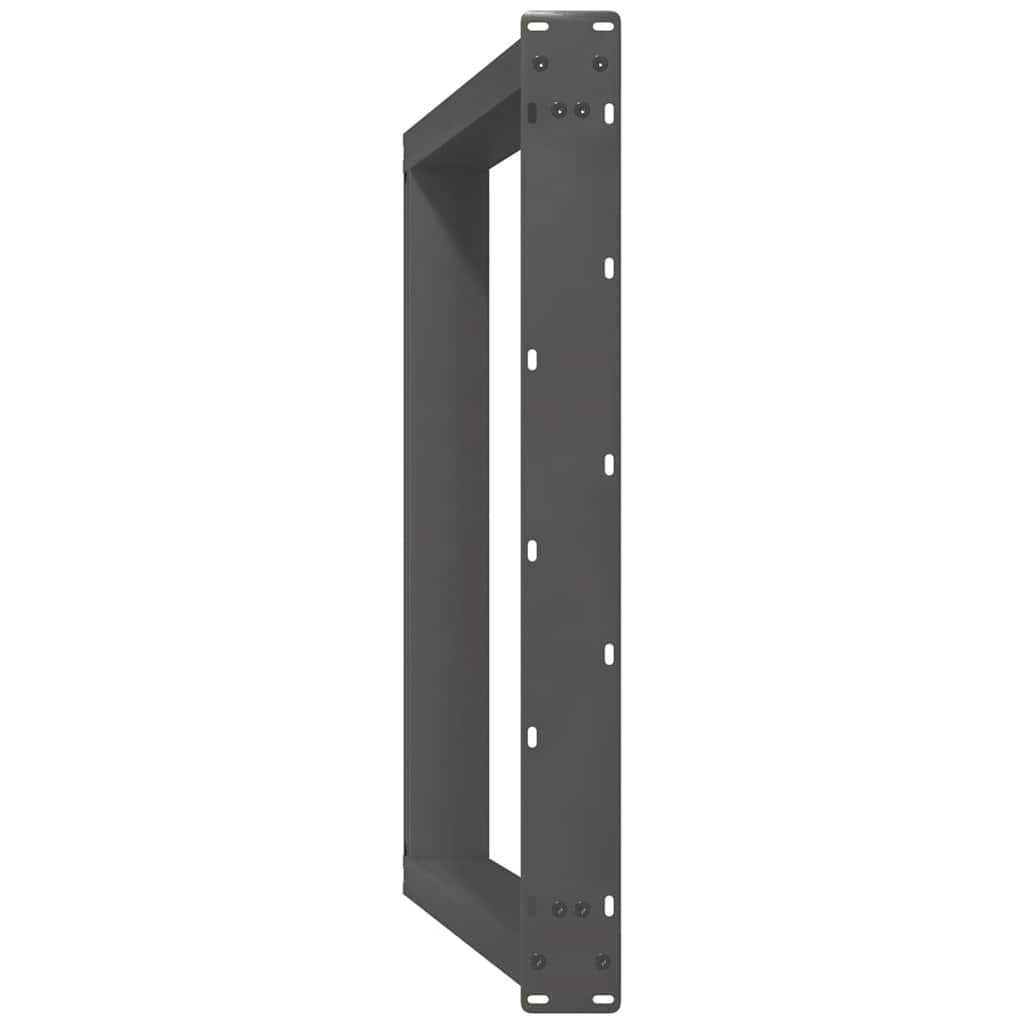 Spisebordben U-formet 2 stk antrasitt 80x(72-73) cm stål