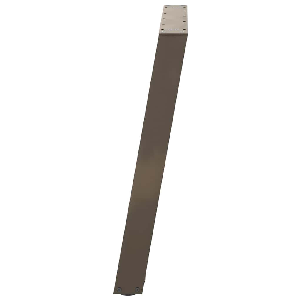 Spisebordben U-formet 2 stk naturstål 80 x (72-73) cm stål