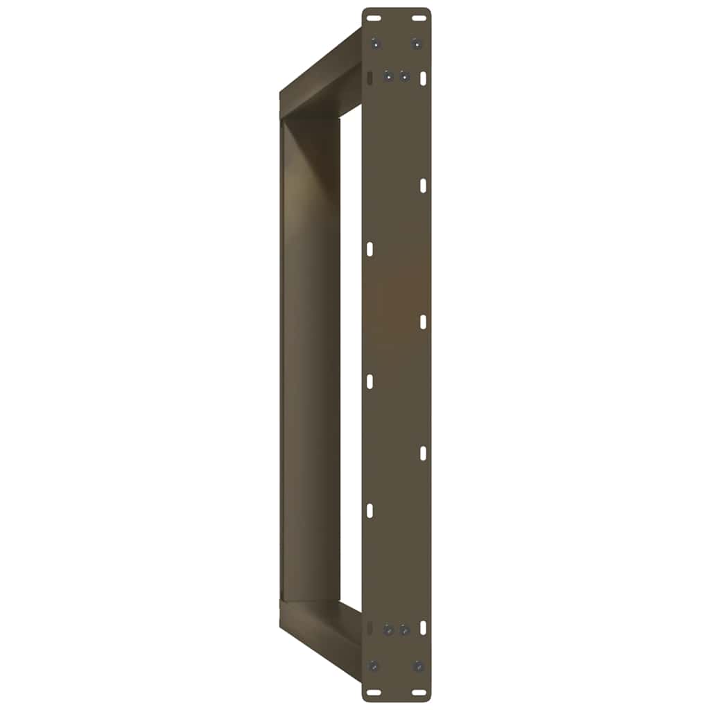 Spisebordben U-formet 2 stk naturstål 80 x (72-73) cm stål