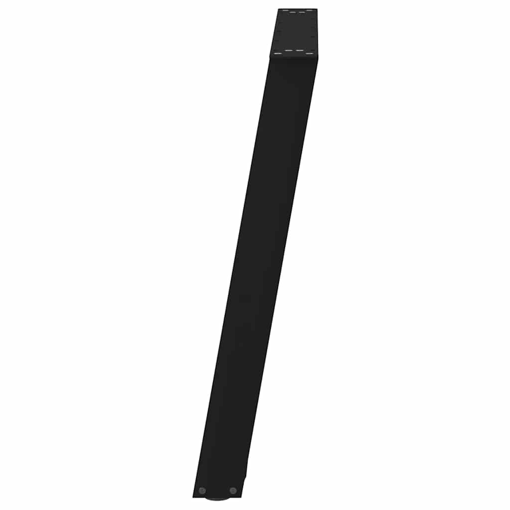 Spisebordben U-formet 2 stk svart 90 x (72-73) cm stål
