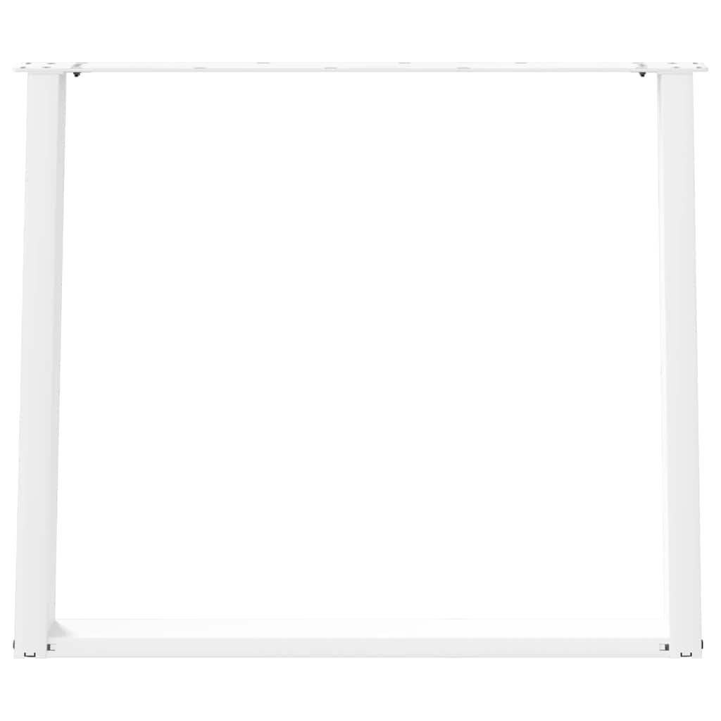 Spisebordben U-formet 2 stk hvit 90 x (72-73) cm stål