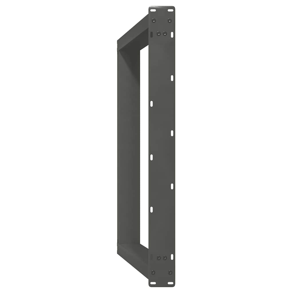 Spisebordben U-formet 2 stk antrasitt 100x(72-73) cm stål
