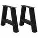 Salongbordben A-formet 2 stk svart 30x(30-31) cm stål