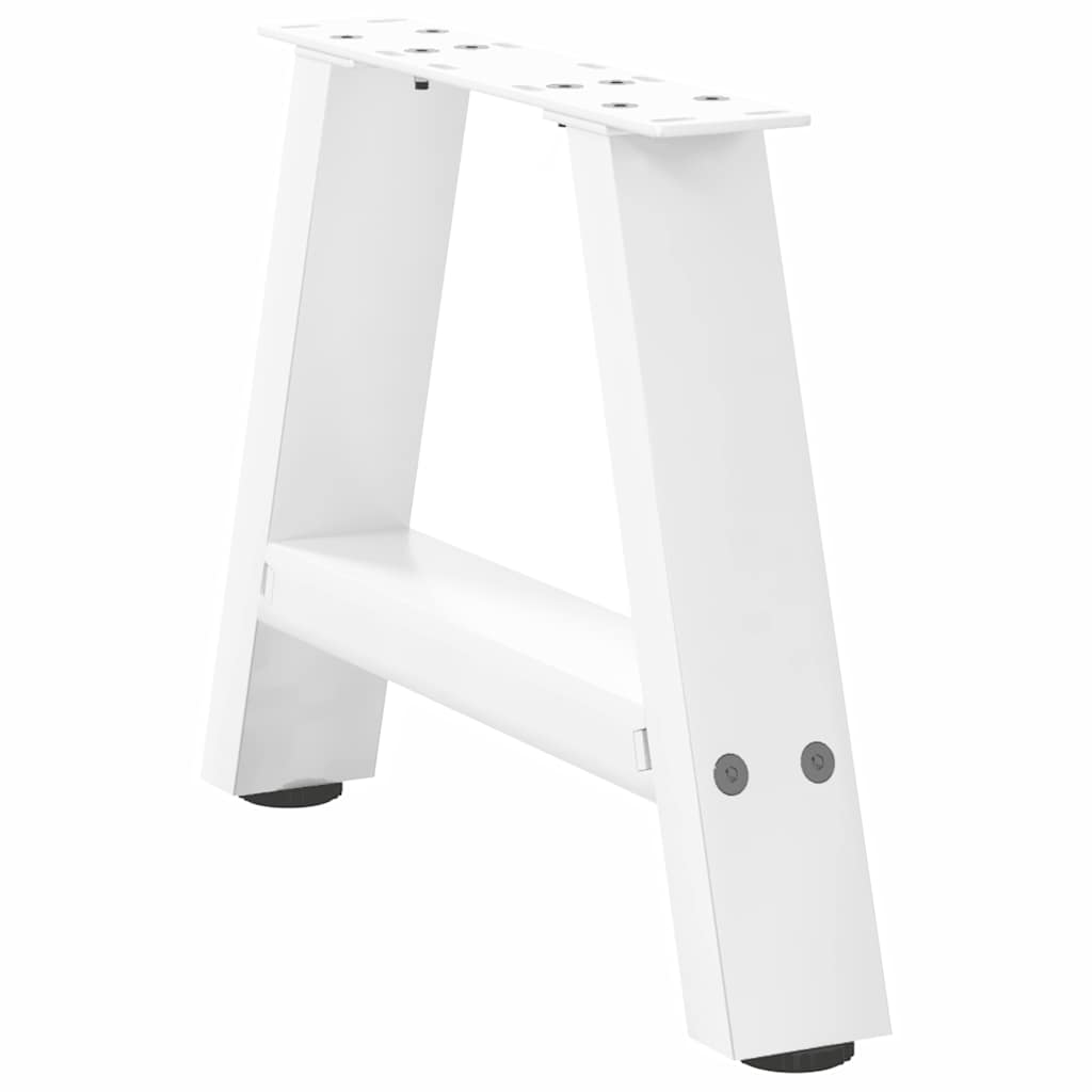 Salongbordben A-formet 2 stk hvit 30x(30-31) cm stål