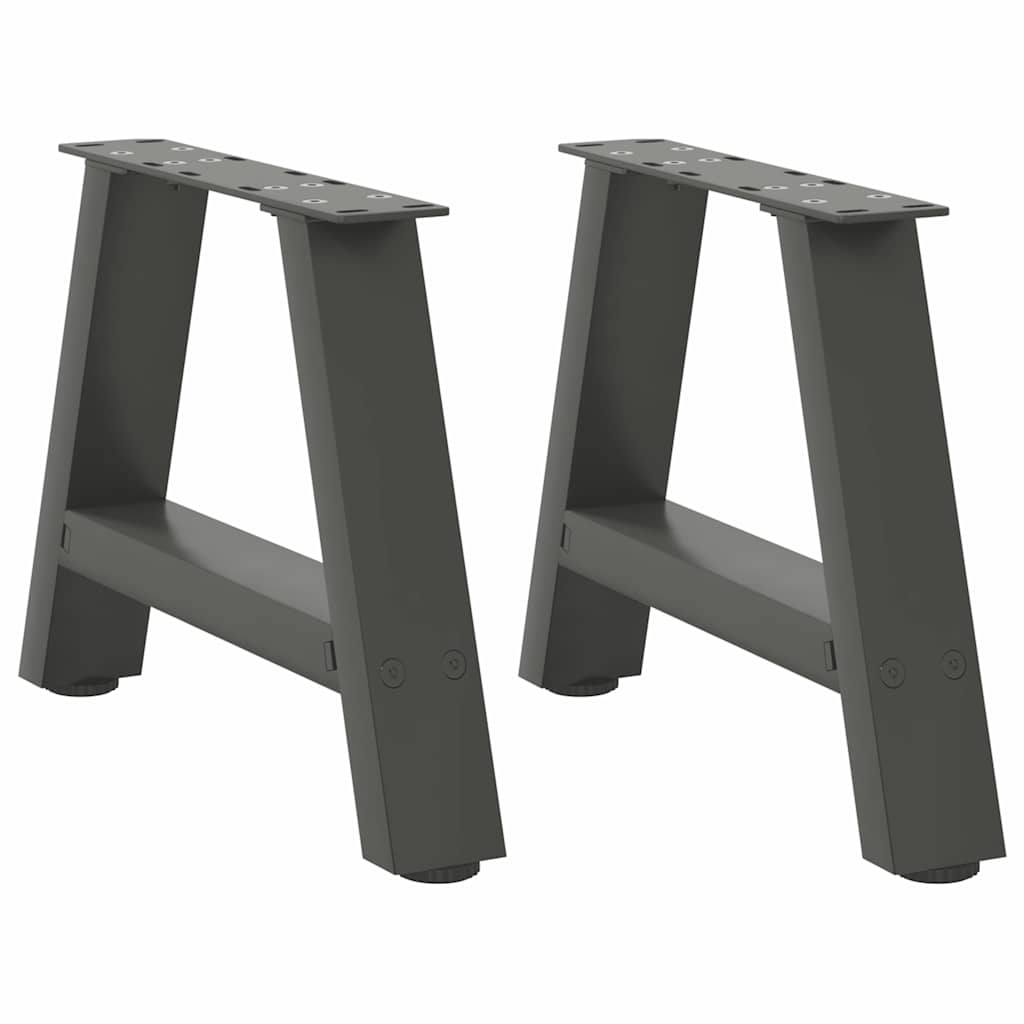Salongbordben A-formet 2 stk antrasitt 30x(30-31) cm stål