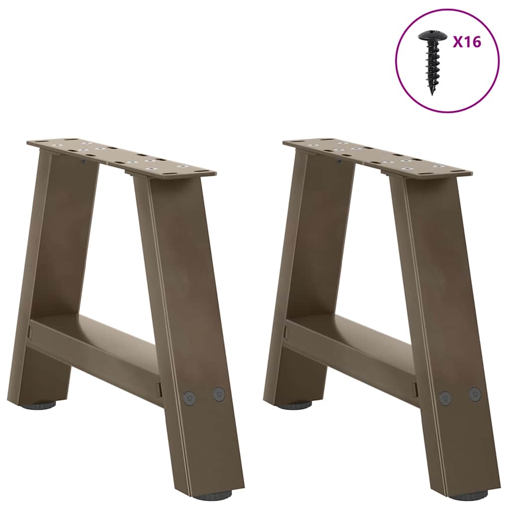 Salongbordben A-formet 2 stk 30x(30-31) cm stål