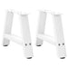 Salongbordben A-formet 2 stk hvit 40x(30-31) cm stål