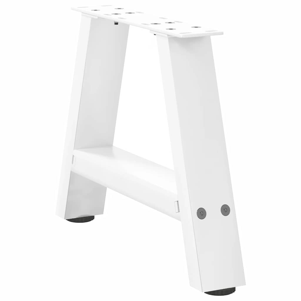 Salongbordben A-formet 2 stk hvit 40x(30-31) cm stål
