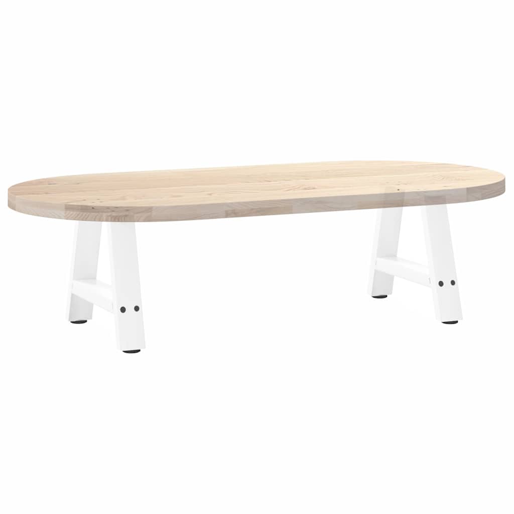 Salongbordben A-formet 2 stk hvit 40x(30-31) cm stål