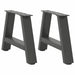 Salongbordben A-formet 2 stk antrasitt 40x(30-31) cm stål
