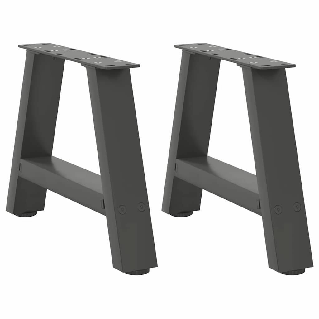 Salongbordben A-formet 2 stk antrasitt 40x(30-31) cm stål
