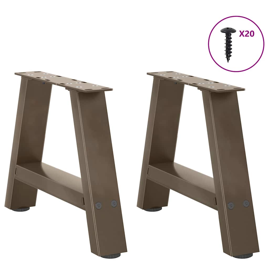 Salongbordben A-formet 2 stk 40x(30-31) cm stål