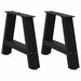 Salongbordben A-formet 2 stk svart 50x(30-31) cm stål
