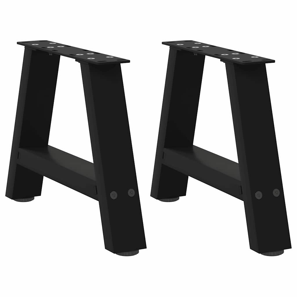 Salongbordben A-formet 2 stk svart 50x(30-31) cm stål