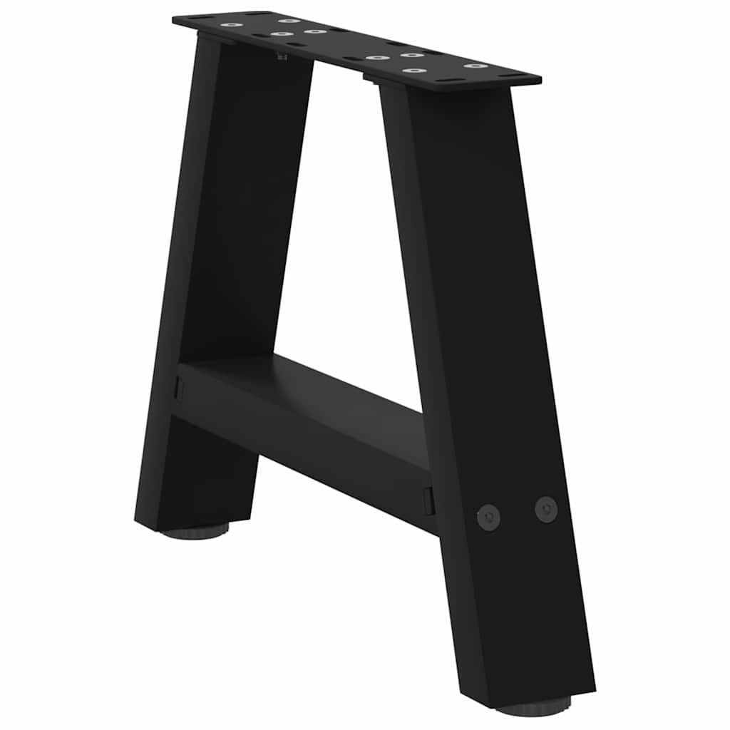 Salongbordben A-formet 2 stk svart 50x(30-31) cm stål