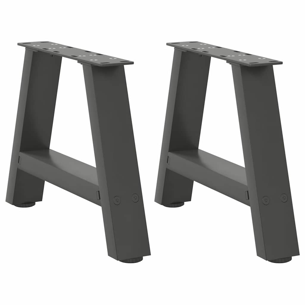 Salongbordben A-formet 2 stk antrasitt 50x(30-31) cm stål