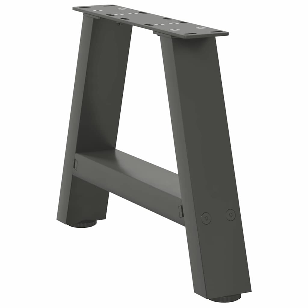 Salongbordben A-formet 2 stk antrasitt 50x(30-31) cm stål