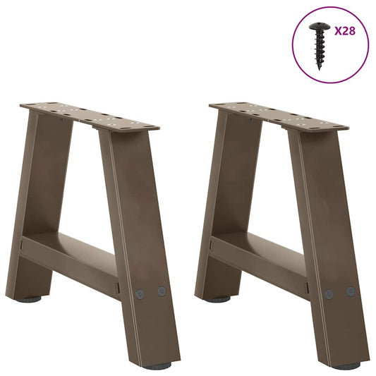 Salongbordben A-formet 2 stk 50x(30-31) cm stål