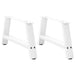 Salongbordben A-formet 2 stk hvit 60x(30-31) cm stål