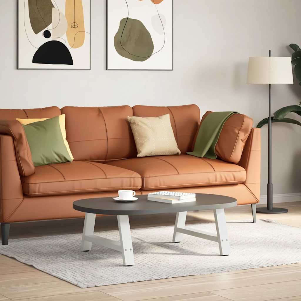 Salongbordben A-formet 2 stk hvit 60x(30-31) cm stål